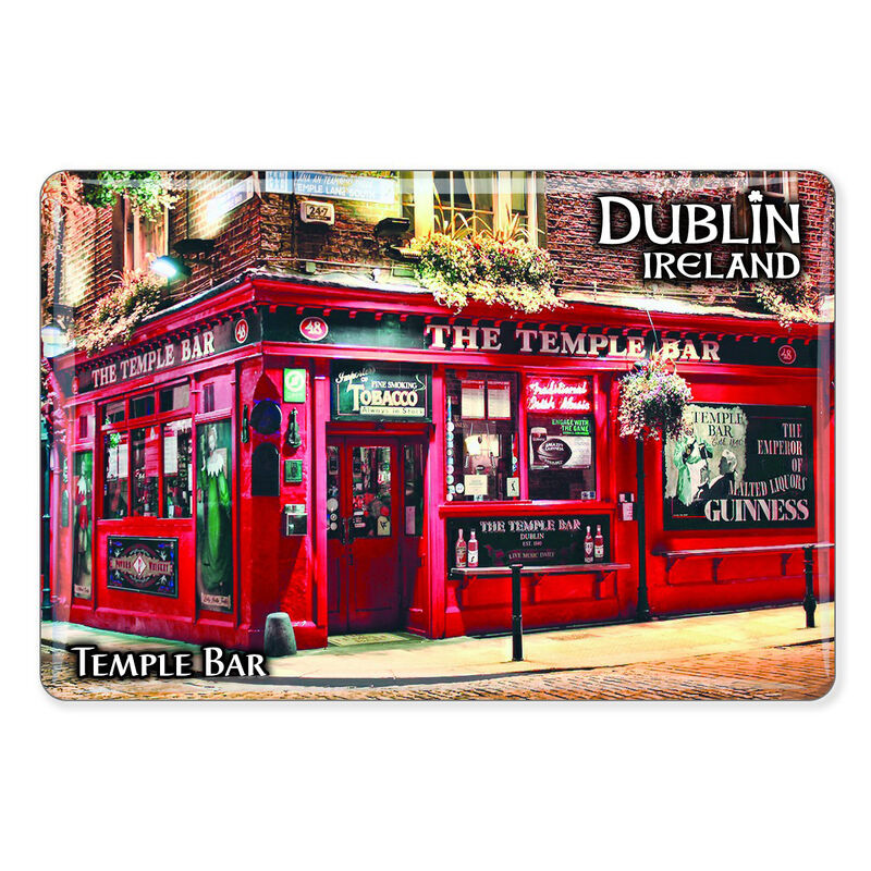Ireland Epoxy Magnet Of The Famous Temple Bar Dublin  Renowned For Its Whiskey